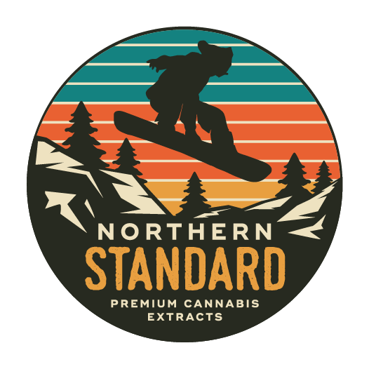 Northern Standard Tri-Color Snowboarder Sticker